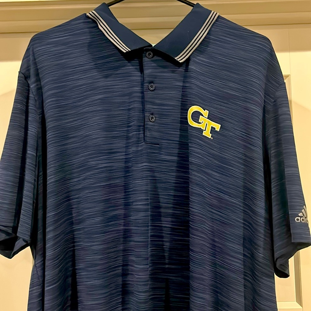 XXL Georgia Tech Adidas Golf Shirt. Slightly Worn.